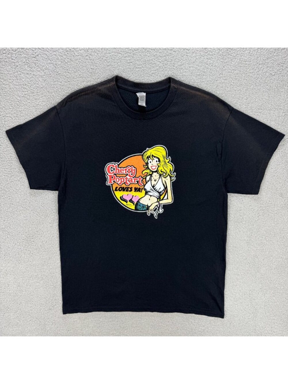 Cherry Poptart Loves Ya T Shirt Mens Large L Black Larry Welz 2021 Reprint Tee
